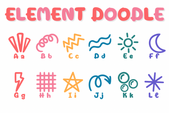 Element Doodle Font - Preview 1