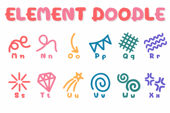 Element Doodle Font - Preview 2