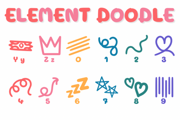 Element Doodle Font - Preview 3