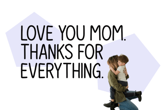Happy Mother Font - Preview 1