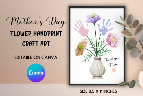 Mother's Day Flower Handprint Art #1