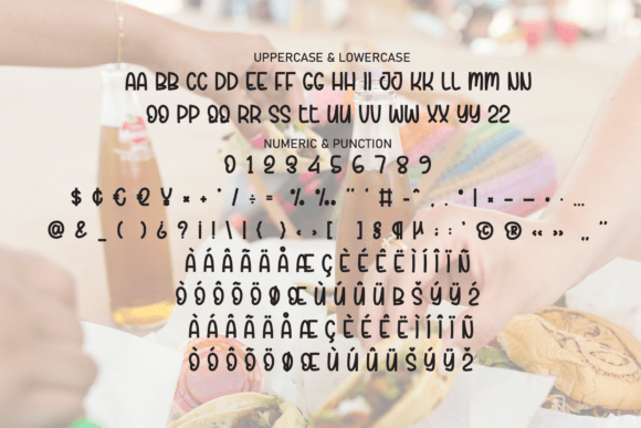 Picnic Sandwich Font PNG with transparent background - Preview 6