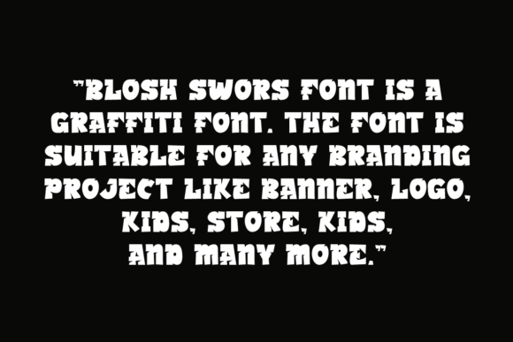 Blosh Swors Font - Preview 3