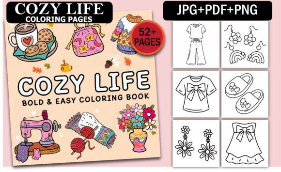 Bold and Easy Cozy Girl Coloring Pages