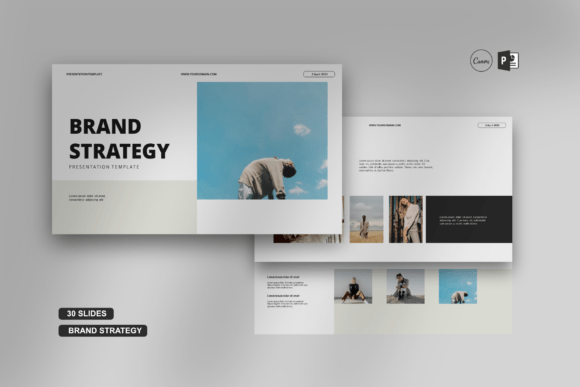 Preview of Brand Strategy Presentation Canva business report presentation template