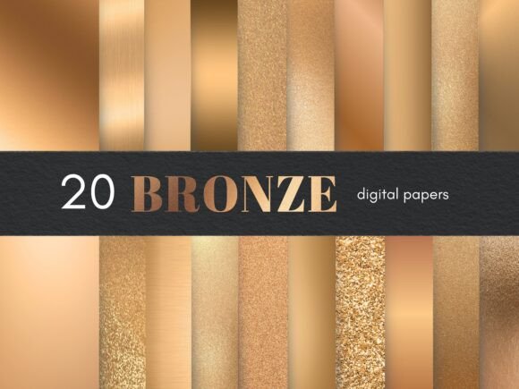 Bronze Metallic Digital Papers