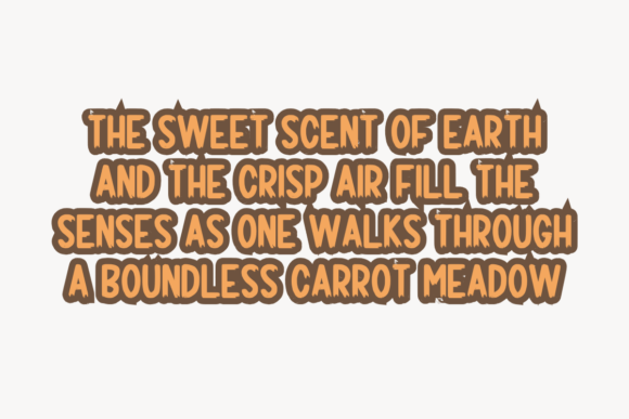 Carrot Meadow Font - Preview 2
