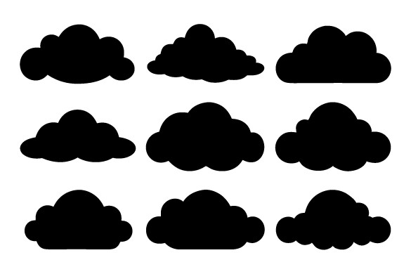 Cloud Svg,Cloud Silhouette Bundle