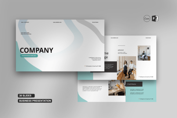 Preview of Company Presentation Canva Template business report presentation template