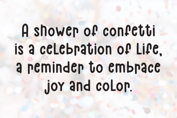 Confetti Simple Font - Preview 2