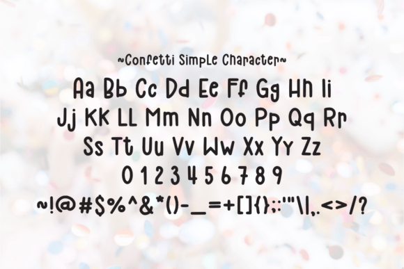 Confetti Simple Font - Preview 5