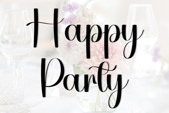 Fancy Party Font PNG with transparent background - Preview 6