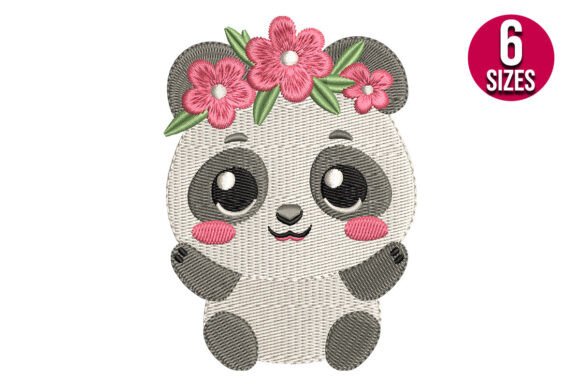 Floral Baby Panda