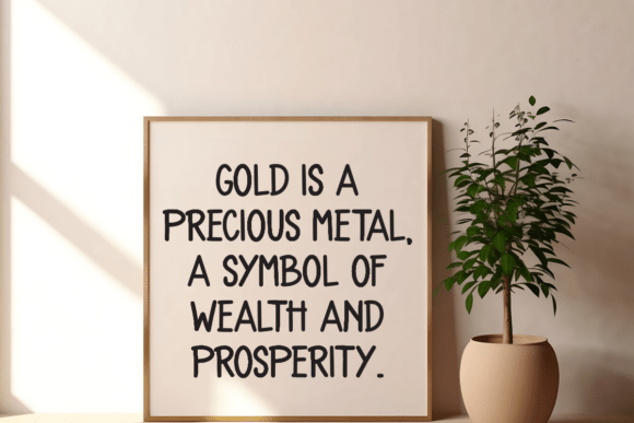 Gold Craft Font PNG with transparent background - Preview 1