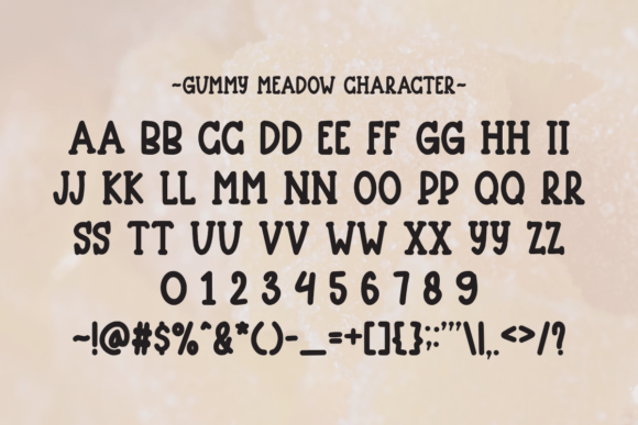 Gummy Meadow Font font preview - 5