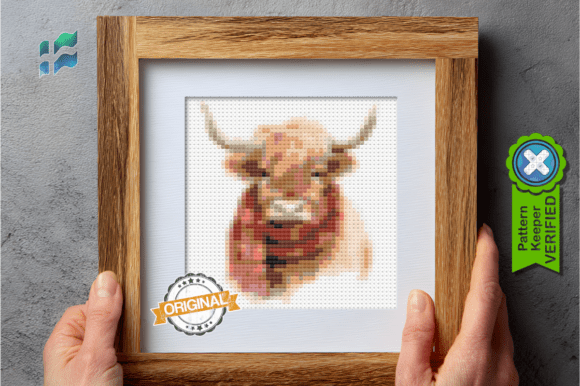 Highland Cow Cross Stitch Pattern PDF