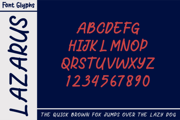 Lazarus Font PNG with transparent background - Preview 3