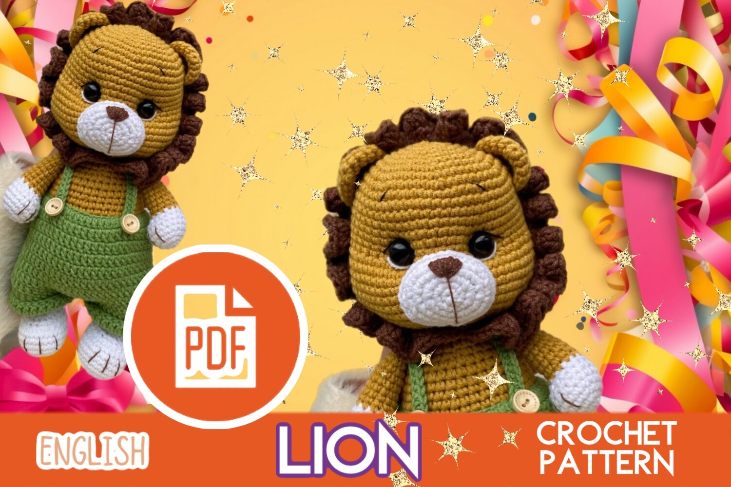 Lion Crochet Pattern PDF
