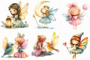 Magical Pastel Fairy Clipart Graphic by watercolor Design · Creative ...