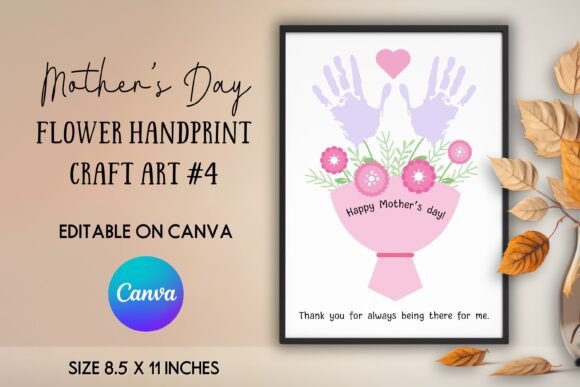 Mother's Day Flower Handprints Art #4