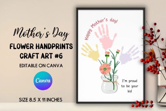 Mother's Day Flower Handprints Art #6