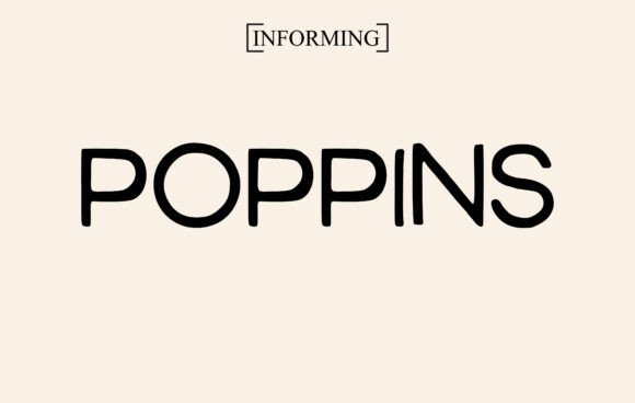 Preview specimen of Poppins sans serif font