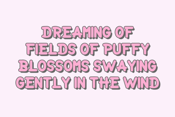 Puffy Blossom Font font preview - 2