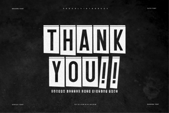 Ransom Cutsome Font PNG with transparent background - Preview 5