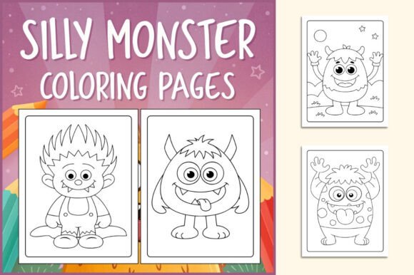 Silly Monster Coloring Pages for Kids