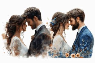 Bride and Groom Watercolor Graphic by Aftab Store · Creative Fabrica