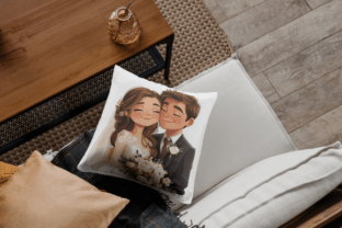 Cartoon Happy Romantic Bride and Groom Graphic by Aftab Store ...