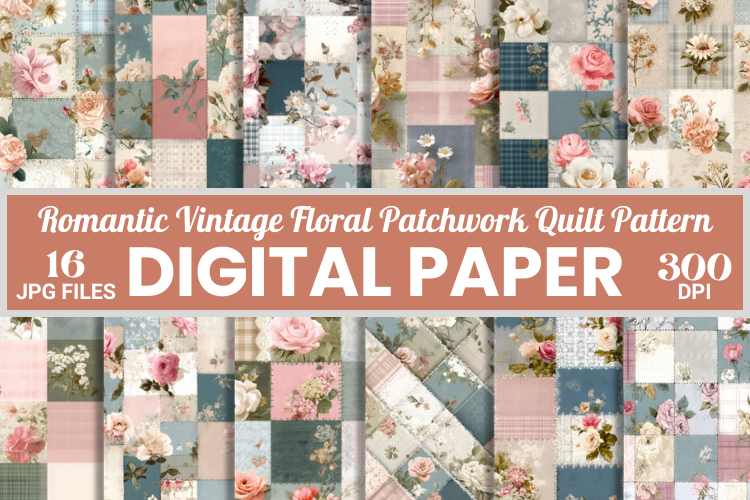 Romantic Floral Patchwork Quilt Patterns