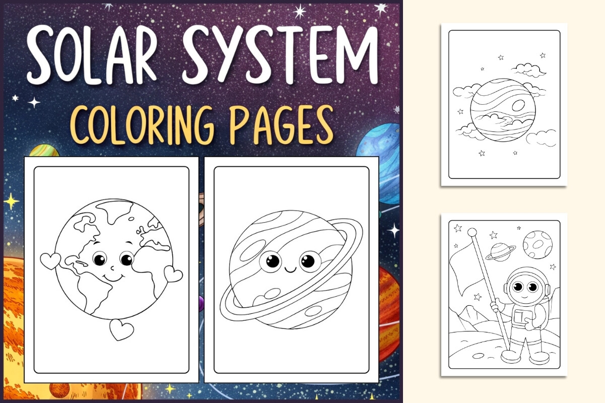 Solar System Coloring Pages for Kids