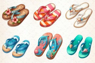 Summer Flip Flops Clipart Graphic by Rose Art · Creative Fabrica