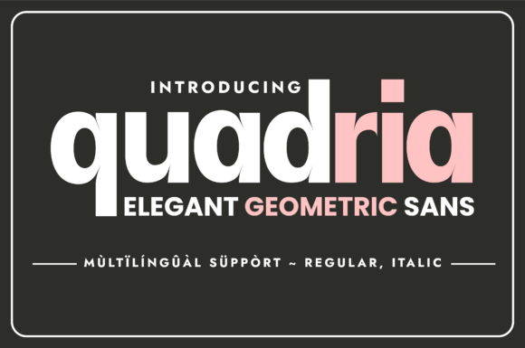 Quadria Font by Minimalistartstudio · Creative Fabrica font preview