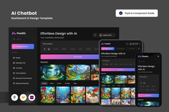 AI Image Generator Assistant Dashboard
