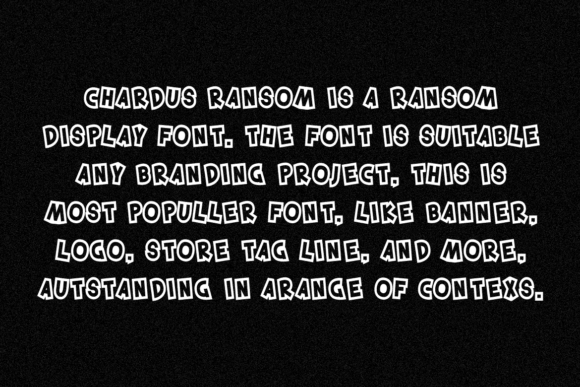 Chardus Ransom Font - Preview 3