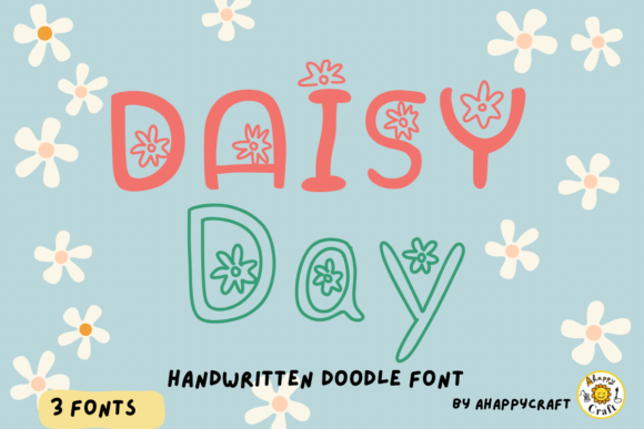Daisy Day Font PNG with transparent background - Preview 6