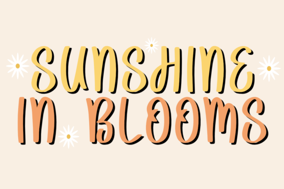 Daisy Glow Font PNG with transparent background - Preview 1