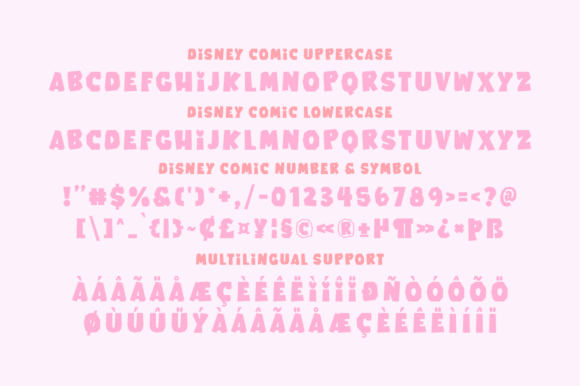 Disney Comic Font PNG with transparent background - Preview 6