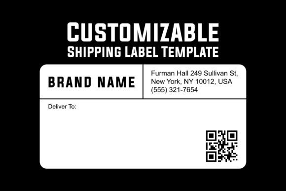 Editable Shipping Label Template Gráfico por Ozan ID · Creative Fabrica