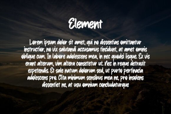 Element Font - Preview 2