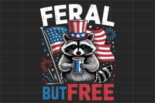 Feral but Free Raccoon 4th of July PNG Graphic by NASSY Designs ...