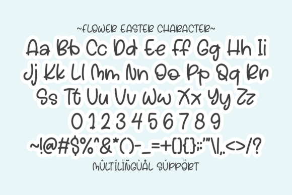 Flower Easter Font - Preview 2