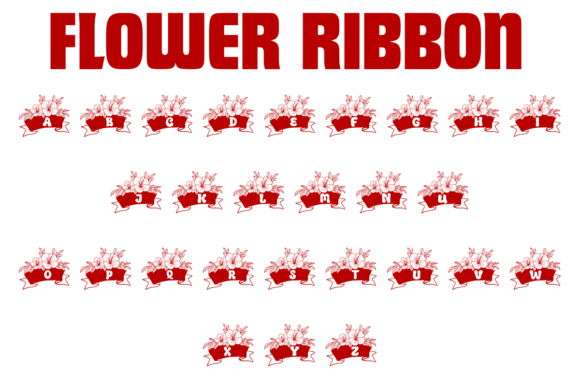 Flower Ribbon Font - Preview 1