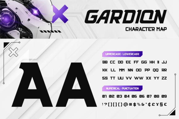 Gardion Font PNG with transparent background - Preview 1