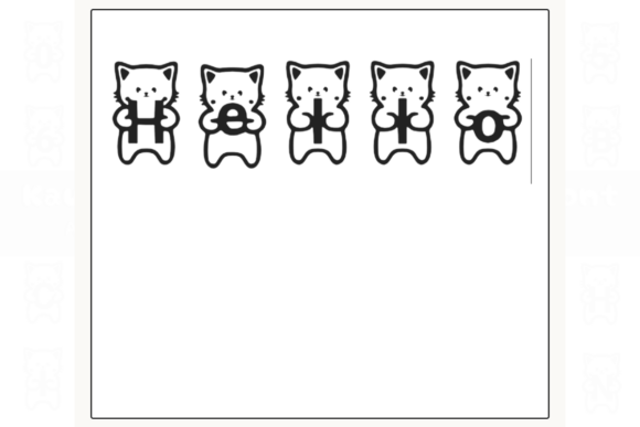Kawaii Cats Holding Letters Font PNG with transparent background - Preview 1