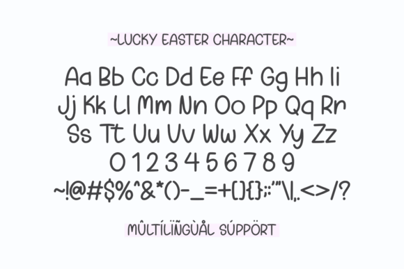 Lucky Easter Font PNG with transparent background - Preview 2