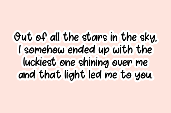 Lucky Stars Font PNG with transparent background - Preview 1
