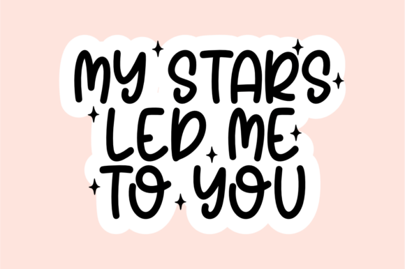 Lucky Stars Font PNG with transparent background - Preview 3